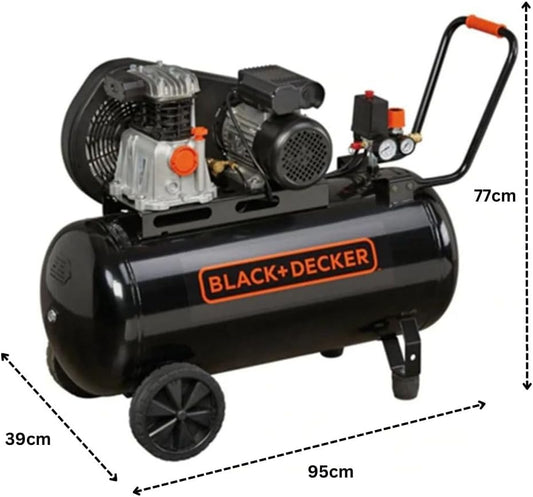 BLACK+DECKER BD220/100-2M Air Compressor 100Ltr 2HP 1Ph 10Bar 220L/Min