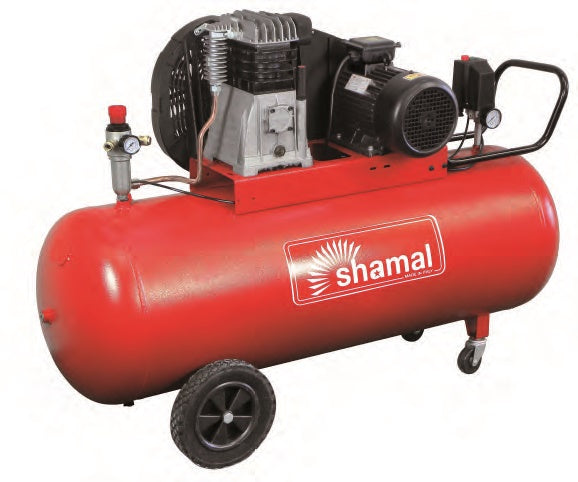 SHAMAL SB38C/270CT4 piston air compressor 270L 3HP 3PH 10Bar 16.9CFM – Delta Industrial Tools UAE