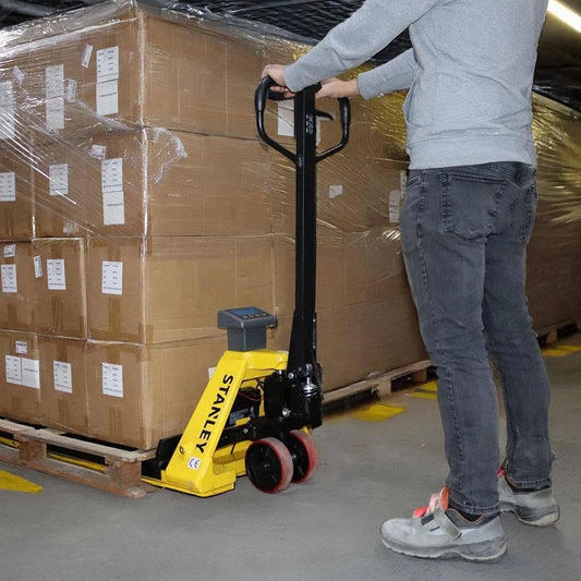 Stanley pallet truck with weighing scale Uses UAE