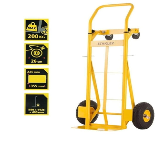 STANLEY SXWTD-MT519 Multi Hand Truck Steel Pneumatic Wheels 200Kg