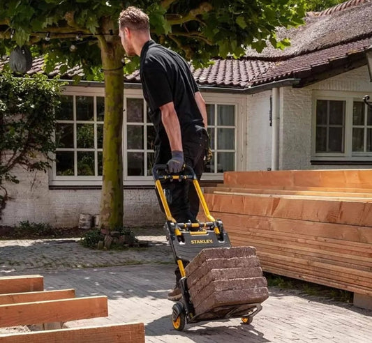 STANLEY 2-in-1 Folding Truck in hand truck mode with 70kg maximum weight capacity