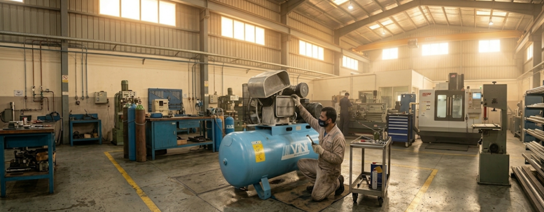 Air compressor maintenance UAE workshop