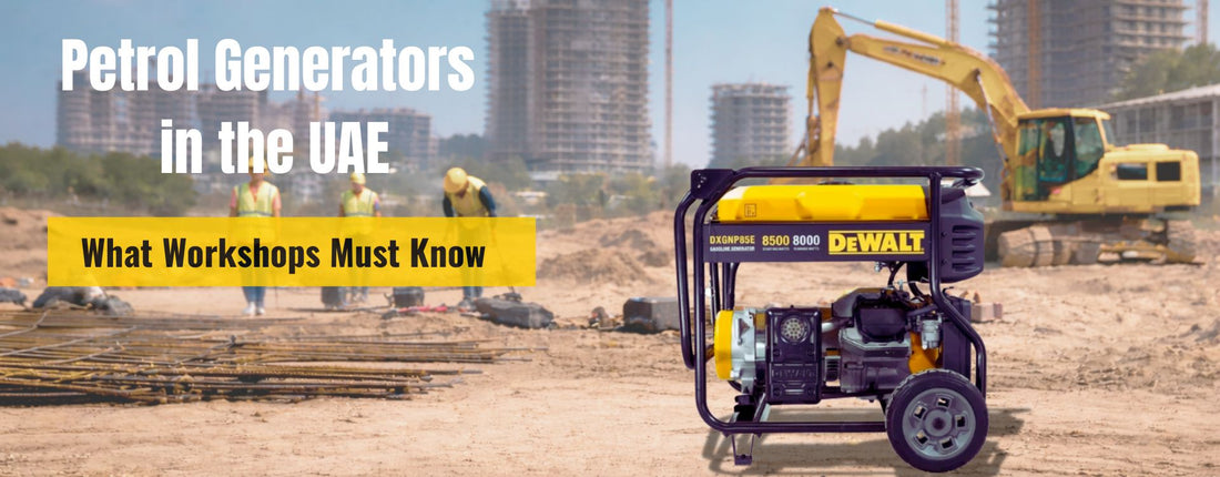 Petrol generator for construction and workshop use in UAE