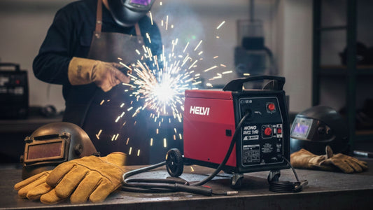 Welding machine used in industrial workshop in UAE