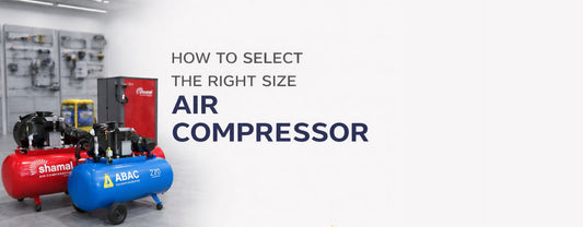 Industrial air compressors displayed in a professional workshop by Delta Tools