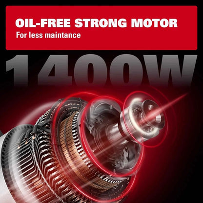 Ecomax  ALT-0212381 Air Compressor 23L Oil Free 1400W 8-10  Bar 70.8 L/Min @ 6.2 Bar Pancake Tank