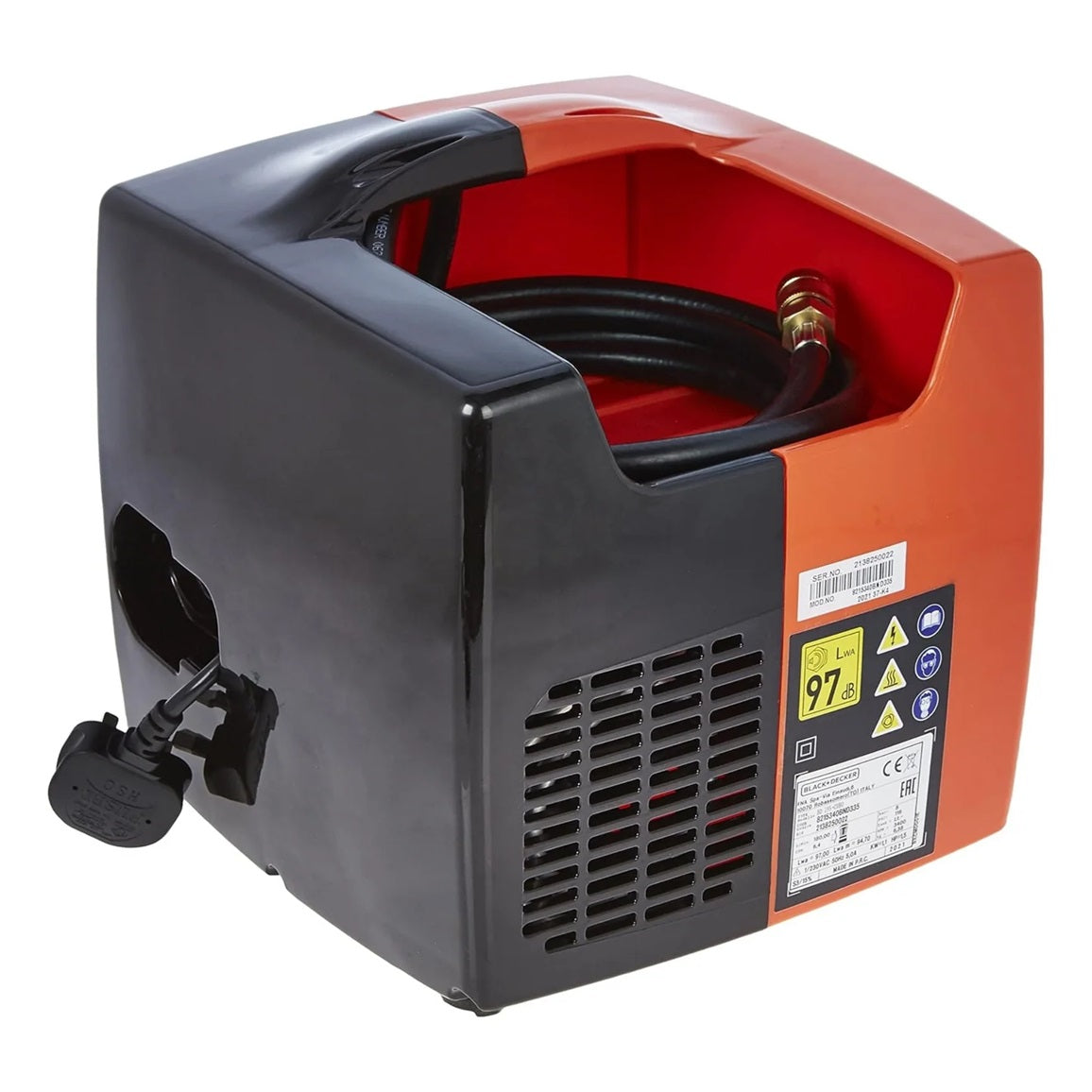 BLACK+DECKER BD195/CUB0-8B Air Compressor Oil-less 1.5HP 1Ph 8Bar 180L/Min + Kit
