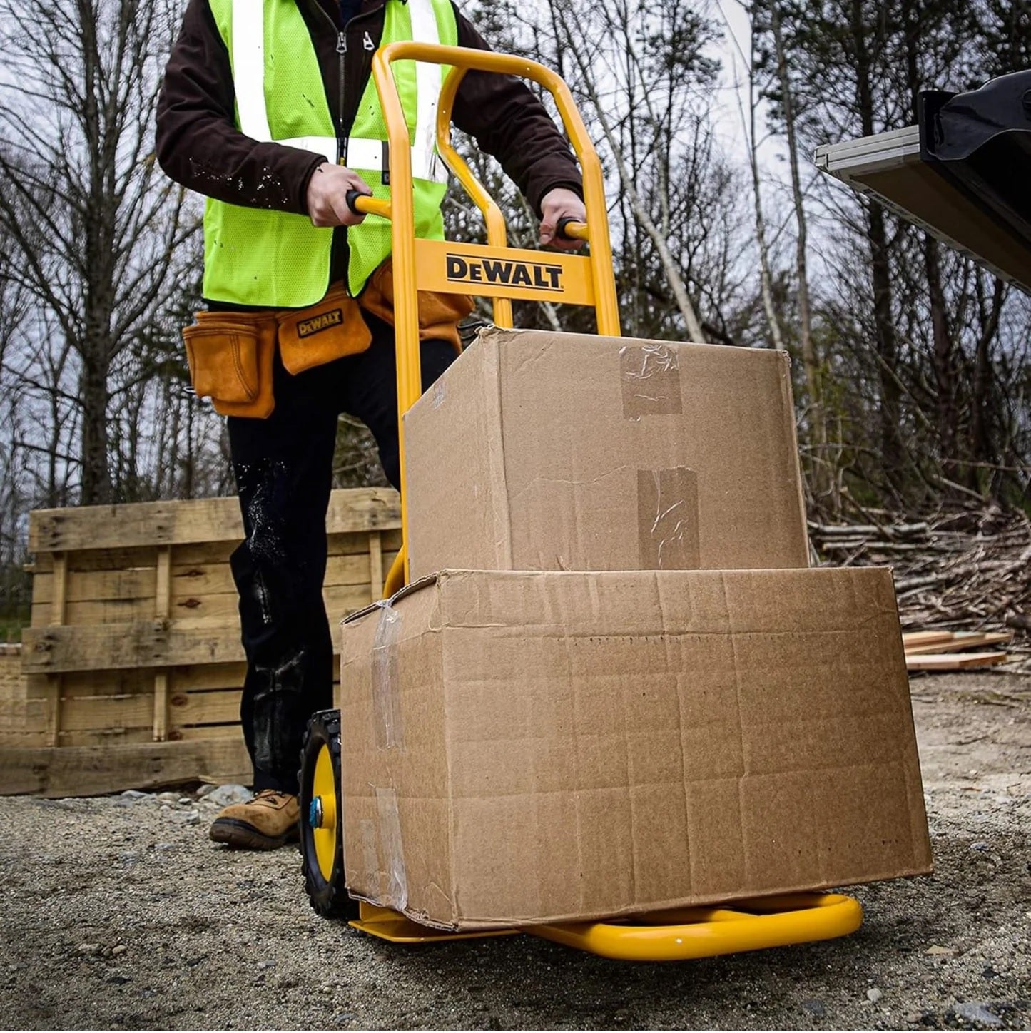 DEWALT DXWT-500 hand trolley steel 400kg load – Delta Industrial Tools UAE