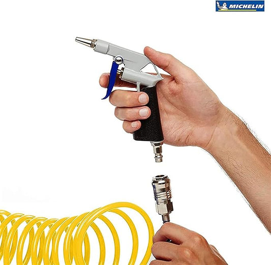 MICHELIN KIT 7 Air Tools Kit 7 Pcs with Carry Bag (Air Gun, Inflating Gun, Spray Gun, 3m Spiral Hose, 3 x Nozzels)