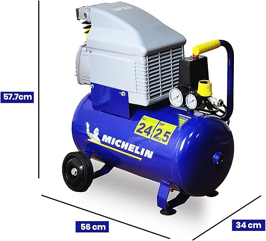 MICHELIN MB2425 Air Compressor 24L 2.5HP 1Ph 10 Bar 240 L/M