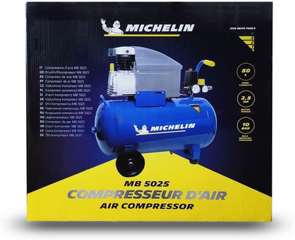 MICHELIN MB5025 Air Compressor 50L 2.5HP 1Ph 10 Bar 240 L/M