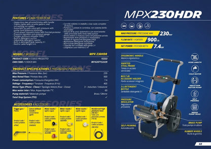 MICHELINElectricColdPressureWasher230Bar features