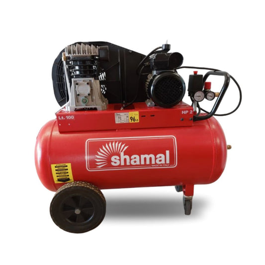 SHAMAL SB28/100CM2 piston air compressor 100L 2HP 1PH 10Bar 9CFM – Delta Industrial Tools UAE