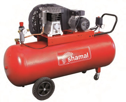 SHAMAL SB28C/200CM3 piston air compressor 200L 3HP 1PH 10Bar 11.6CFM – Delta Industrial Tools UAE