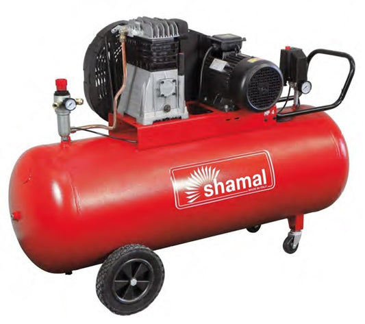 SHAMAL SB38/200CT3 piston air compressor 200L 3HP 3PH 10Bar 13.8CFM – Delta Industrial Tools UAE