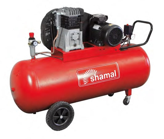 SHAMAL SB38C/270CM3 piston air compressor 270L 3HP 1PH 10Bar 13.8CFM – Delta Industrial Tools UAE