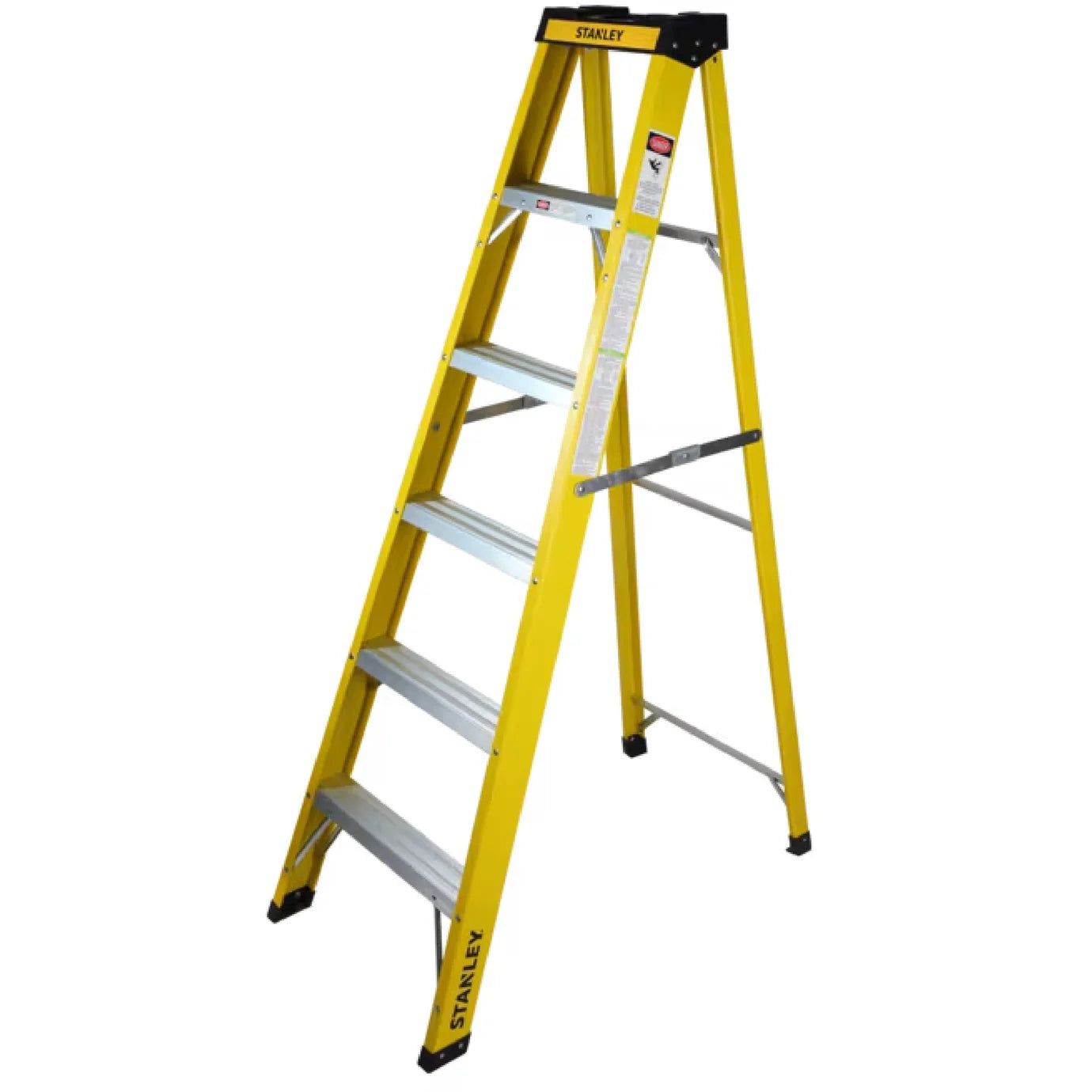 STANLEY 6-Step Fiberglass Ladder with Tool Tray- SXLDFG-006