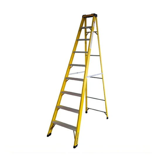 STANLEY 8-Step Fiberglass Ladder with Tool Tray -SXLDFG-008