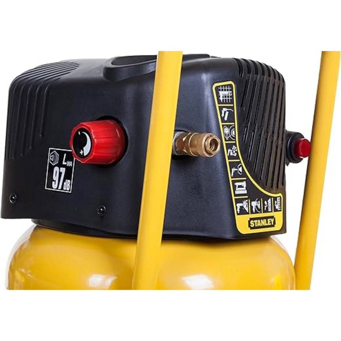 STANLEY  Air Compressor 50L Vertical Tank Oilless 2.0HP 1Ph 10 Bar 222L/M -D230/10/50V