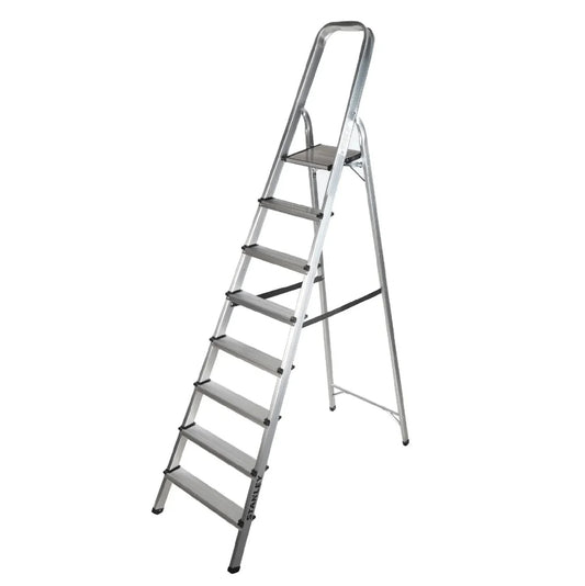 Buy the STANLEY SXLDAL-008 — 8-step aluminium ladder, 150kg capacity, EN131 certified. Foldable, weather resistant. Genuine STANLEY, fast UAE delivery.