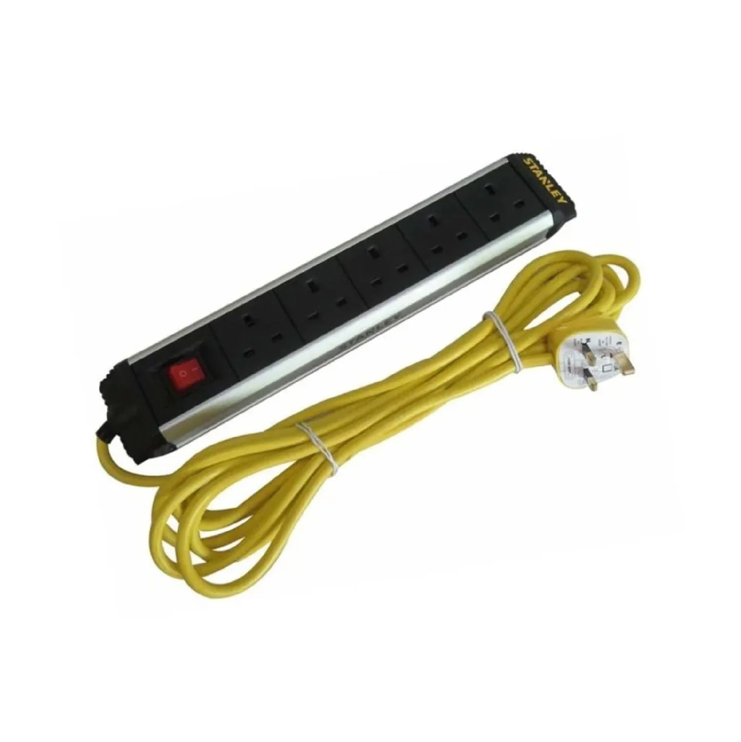 STANLEY SXECFD3BBJE Power Bar 5 Sockets 5m PVC Cable