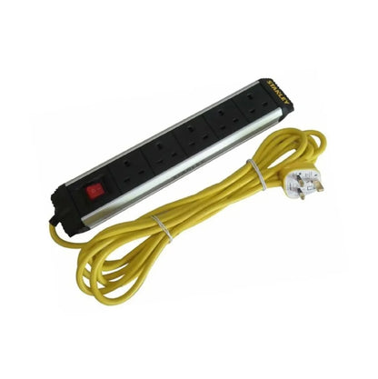 STANLEY SXECFD3BBJE Power Bar 5 Sockets 5m PVC Cable