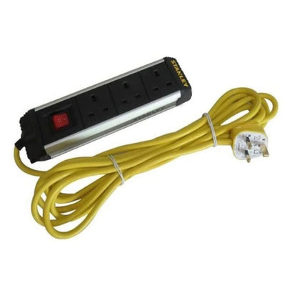 STANLEY SXECFE1BBFE Power Bar 3 Sockets 3m PVC Cable