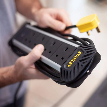 STANLEY SXECFE1BBFE Power Bar 3 Sockets 3m PVC Cable