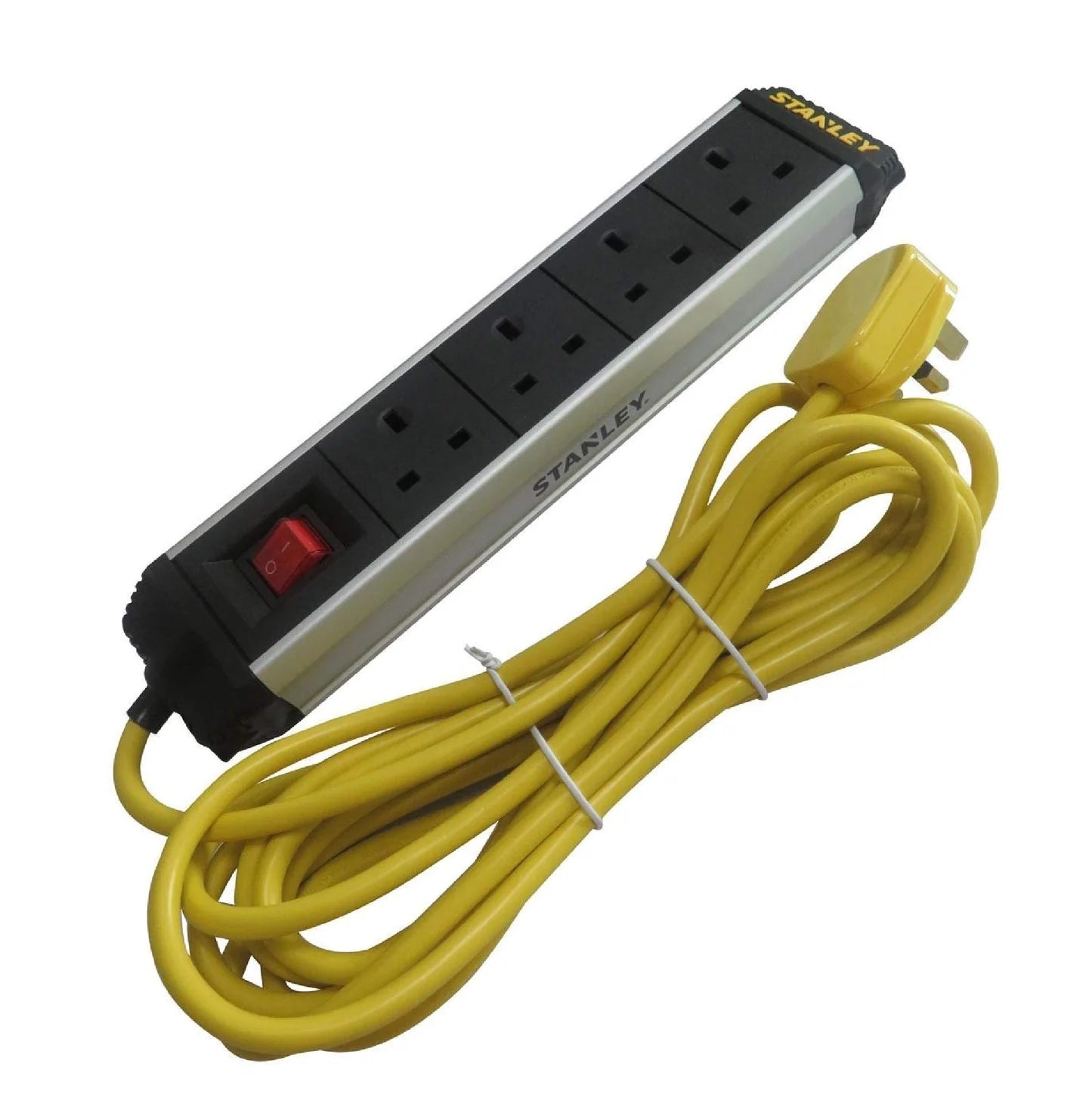 STANLEY SXECFE2BBFE Power Bar 4 Sockets 3m PVC Cable