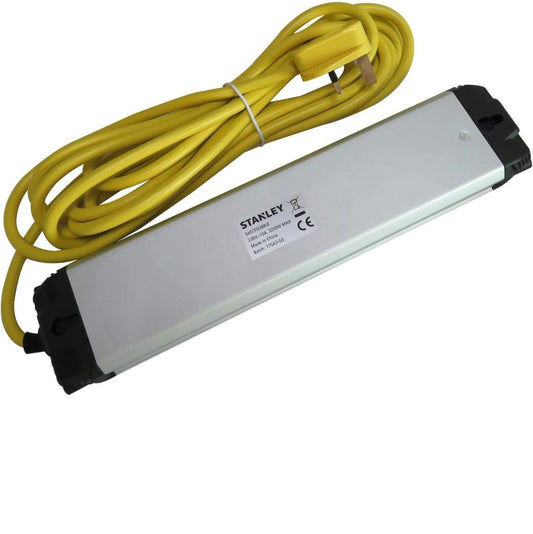 STANLEY SXECFE2BBFE Power Bar 4 Sockets 3m PVC Cable