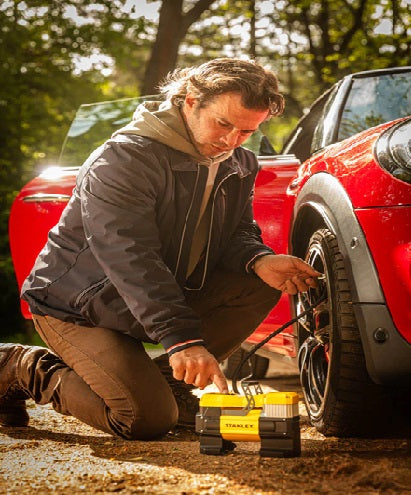 Stanley SXIF0001 Tire Inflator 12V 10 Bar 23 L/Min with  Car Lighter Adapter