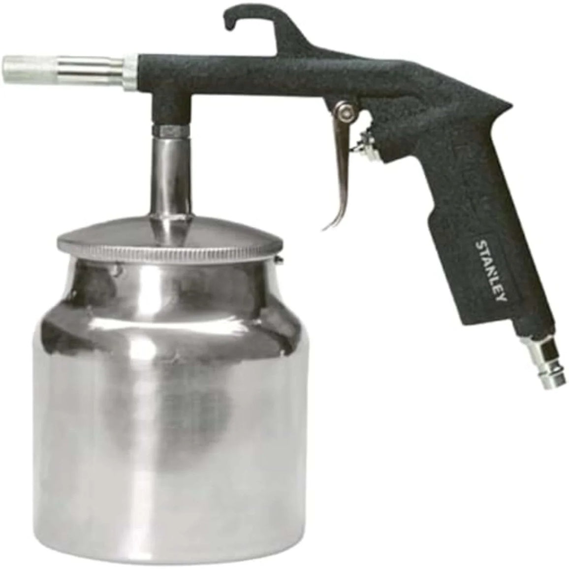 Stanley 156063XSTN air sandblasting gun for rust removal, paint stripping, and abrasive surface cleaning, ideal for automotive and workshop use.