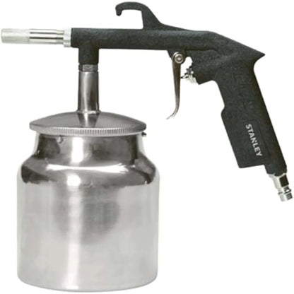 Stanley 156063XSTN air sandblasting gun for rust removal, paint stripping, and abrasive surface cleaning, ideal for automotive and workshop use.
