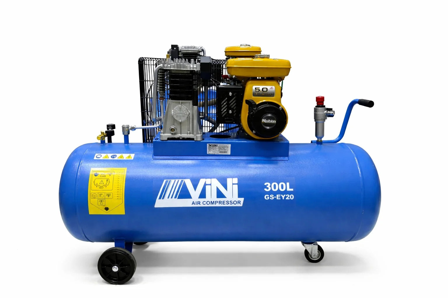 VINI 200Ltr petrol air compressor 5HP Robin engine 10 Bar 393L/Min - UAE