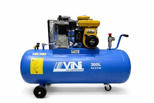 VINI 200Ltr petrol air compressor 5HP Robin engine 10 Bar 393L/Min - UAE