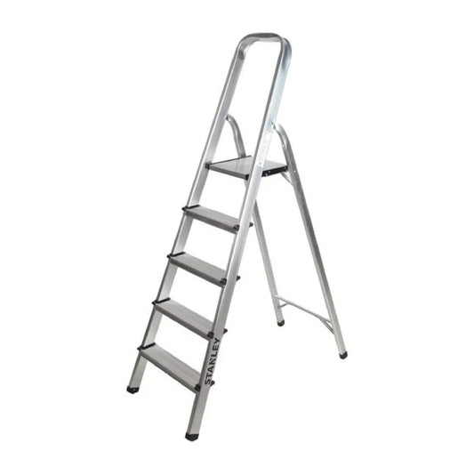 STANLEY SXLDAL-005 5-step aluminium ladder, 150kg capacity, EN131 certified – UAE