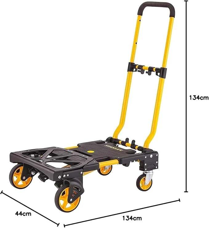 Dimensions and weight capacity diagram for STANLEY SXWTD-FT585 2-in-1 Folding Truck
